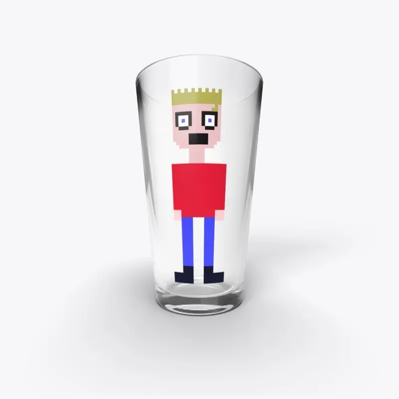 8-Bit T2C Game Character Glass! 